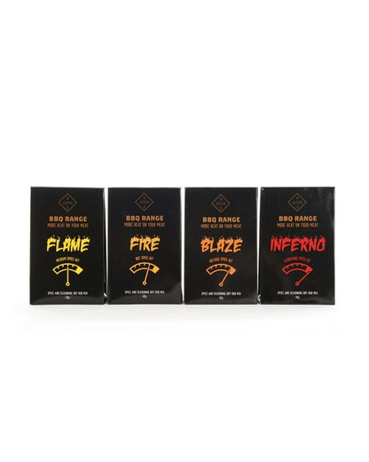 All 4 of BOHNS BBQ Heat Range